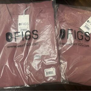 Figs Mineral Mauve Scrub Tunis Top Grenelle Joggers Set XS